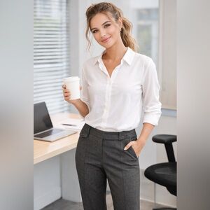 Ann Taylor Dark Gray Dress Pants Women’s Size 4L